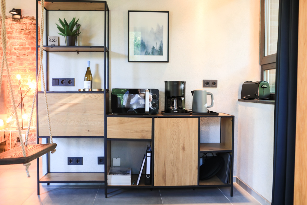 Innenansicht Tinyhouse in Wuppertal mit moderner und ansprechender Ausstattung